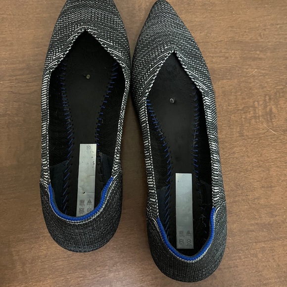 Rothy's The Point Flats in Gray Granite Heather, Women's Size 8.5 - Picture 3 of 5